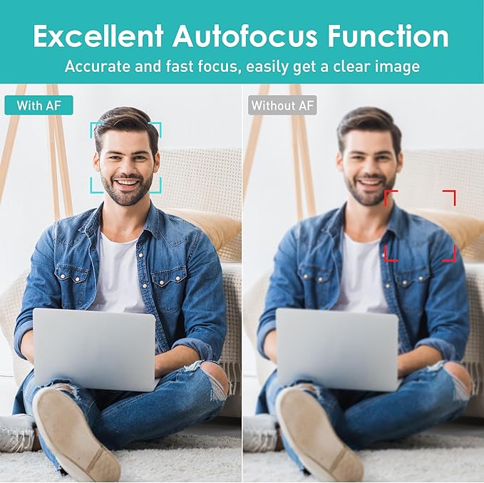 saylas 2K Webcam with Microphone, 78°FOV FHD PC Camera with 2K/30fps, Privacy Cover, Plug & Play USB Web Cam, Autofocus, 1080P/60fps External Webcam for PC, Computer Web Camera for Laptop, Mac, Zoom