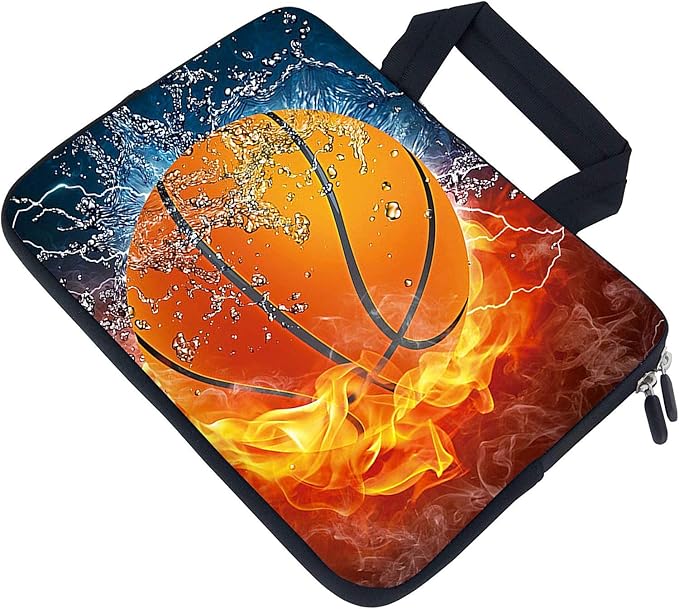 AMARY 11.6" 12 inch Laptop case Neoprene Notebook Carrying Pouch Chromebook Sleeve Ultrabook Case Tablet Cover Fit Apple MacBook Air HP DELL Lenovo Asus Samsung (Hot Basketball)