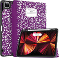Soke for iPad Pro 11 Case (M2) 2022/2021/2020 with Pencil Holder - [Full Body Protection + Apple Pencil Charging + Auto Wake/Sleep], Soft TPU Back Cover for 2022 iPad Pro 11 inch(Book Violet)