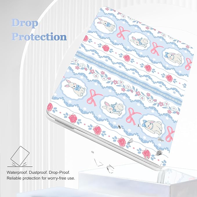 Tuiklol for 2026 MacBook Neo 13 Inch A18 Pro Chip Case, (Model A3404) Anti-Scratch Anti-Drop Slim Hard PC Shell Case with Shockproof Protective MacBook Neo Laptop Cover, Bunny Bow