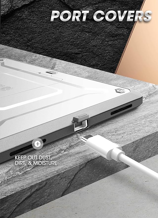 SUPCASE Unicorn Beetle Pro Series Case Designed for iPad Air 4 (2020) 10.9 Inch, with Pencil Holder & Built-in Screen Protector Full-Body Rugged Heavy Duty Case(White)