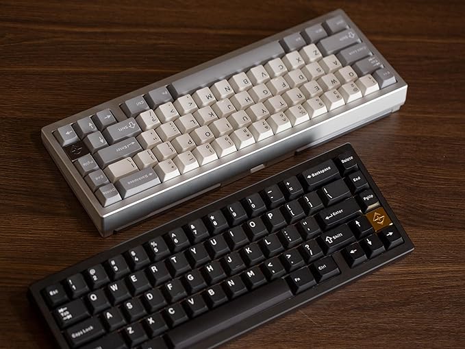 KEEBMONKEY WOBKEY Zen 65 65% Quick Release Wireless Mechanical Keyboard with RGB, CNC Aluminum Case, Hot-Swappable, VIA Support, BT/2.4G/USB-C Gaming Keyboard for Mac/Windows (Ultra White Gold)