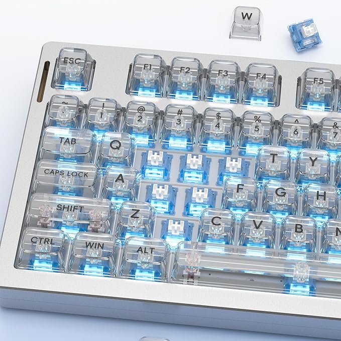 Zjmehty Outemu(Gaote) Ice Blue Switches for MX Mechanical Gaming Keyboard,3-Pin Clicky Dustproof Switches(36pcs)