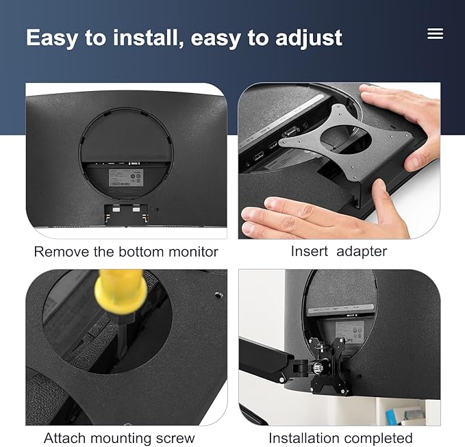 Monitor Arm/Mount VESA Bracket Adapter Compatible with CF27T55 | CF32T55 | 32" S39C | 27" S39C Curved 27" and 32" Curved Display Monitor T55 and S39C Series VESA 100 * 100mm 75 * 75mm