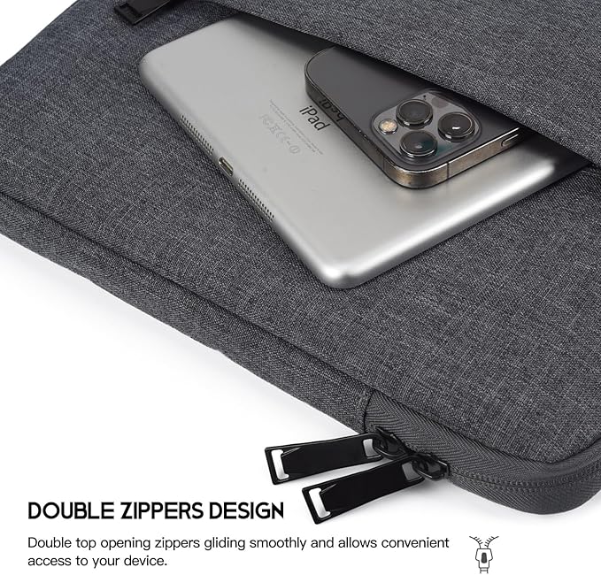 15.6-16 inch Laptop Sleeve Case for HP Omnibook 16, HP Envy X360/Pavilion 15.6/ProBook 15, Lenovo IdeaPad 15, Acer Aspire 15, Dell Inspiron 16 Plus, Samsung Galaxy, Water-Resistant Computer Bag