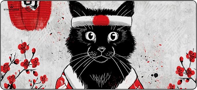 Starforge - Sushi Cat Gaming Desk Mat – Large Extended Mouse & Keyboard Pad