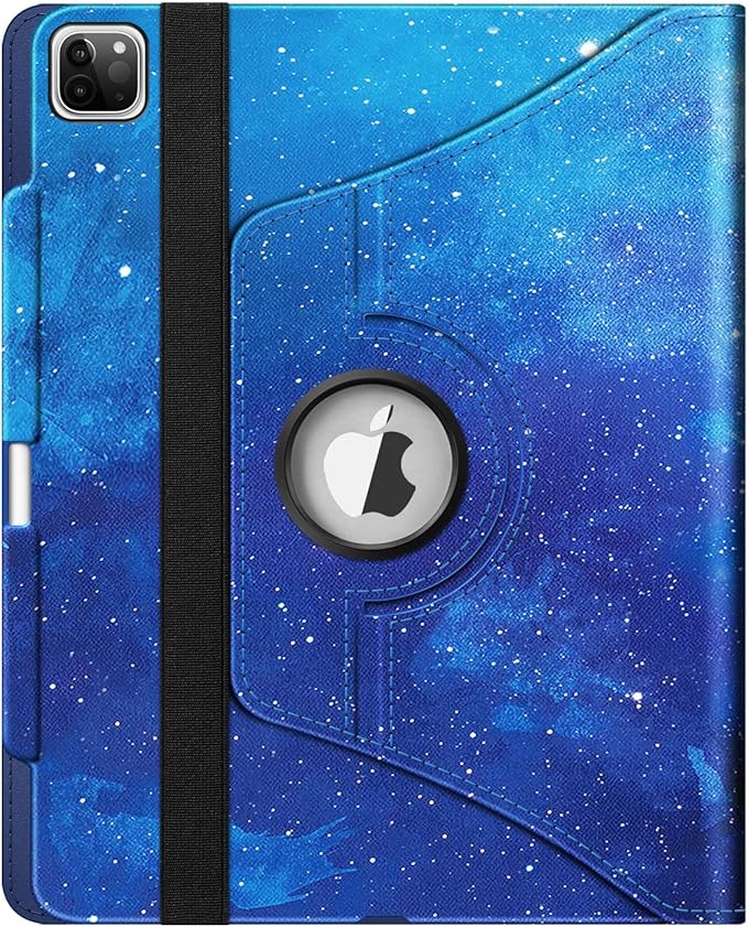 Fintie Rotating Case for iPad Pro 12.9-inch 6th Generation 2022-360 Degree Swiveling Protective Cover with Pencil Holder, Auto Sleep/Wake, Also Fit iPad Pro 12.9" 5th/4th/3rd Gen, Starry Sky