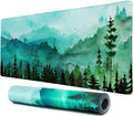Lokigo Green Forest Mouse Pad, Waterproof Extended Large Gaming Mousepad with Non-Slip Rubber Base Stitched Edges Desk Pad Keyboard Writing Desk Mat Office Home Study 31.5"x15.7", Mountain