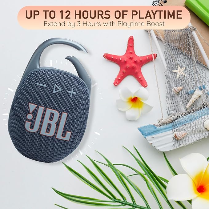 JBL Clip 5 Portable Bluetooth Speaker, IP67 Waterproof & Dustproof, Long-Lasting Battery - Squad - Boomph's Comprehensive Ultimate Performance Cloth Solution for Your On-the-Go Sound Experience