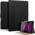 Genuine Leather Case for iPad Pro 13 inch (M5/M4) 2025/2024 with Pencil Holder | Slim Protective Cover with Adjustable Stand,Magnetic Closure,Auto Wake/Sleep, Premium Leather | Black