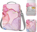 MoKo 13.3-14 Inch Laptop Sleeve Bag Fits Mac Neo 13-inch A18 Pro, Mac Pro 13.3" M2 2022/M5/M5 Pro/M5 Max 14.2" 2026, Mac Air 13.6" M5 2026, Handle Carrying Case with Shoulder Strap, Cloudy Pink