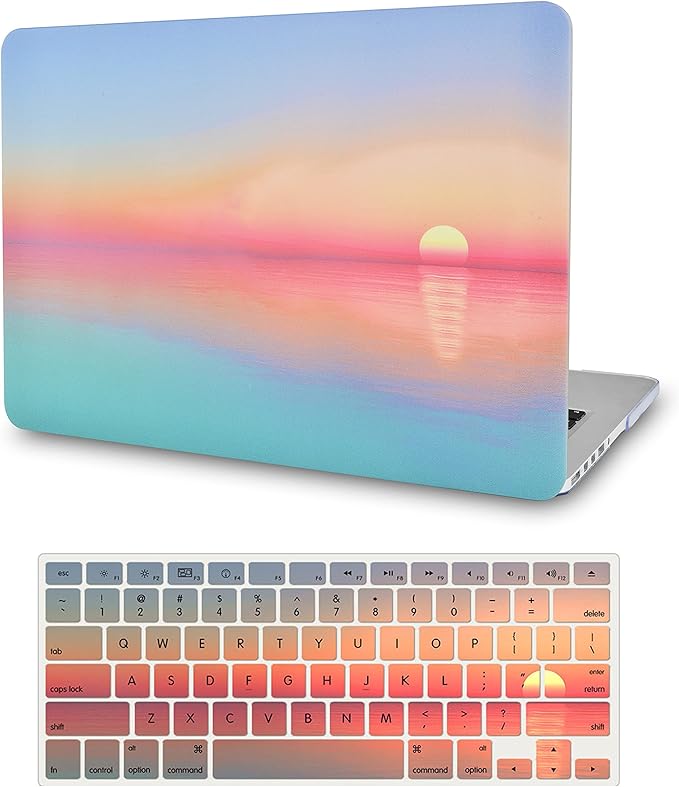 KECC Compatible with MacBook Pro 13 inch Case 2020-2025, 2016-2019 Release M2 M1 A2338 A2289 A2251 A2159 A1989 A1706 A1708 Plastic Hard Shell + Keyboard Cover, Sunset