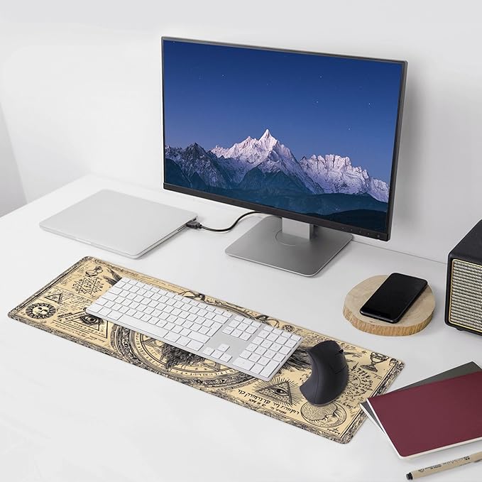 Skull Mouse Pad Extended Large Gaming Mouse Pad XL Stitched Edges for Gamer Home Office 31.5 X 11.8 Inch