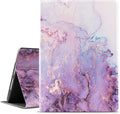 Vimorco Case for iPad 5th/6th Generation 9.7 Inch 2017/2018, for iPad Air 1/2 Case, Slim Shockproof PU Leather Adjustable Stand Cover for iPad 5/6 Gen, Purple Marble