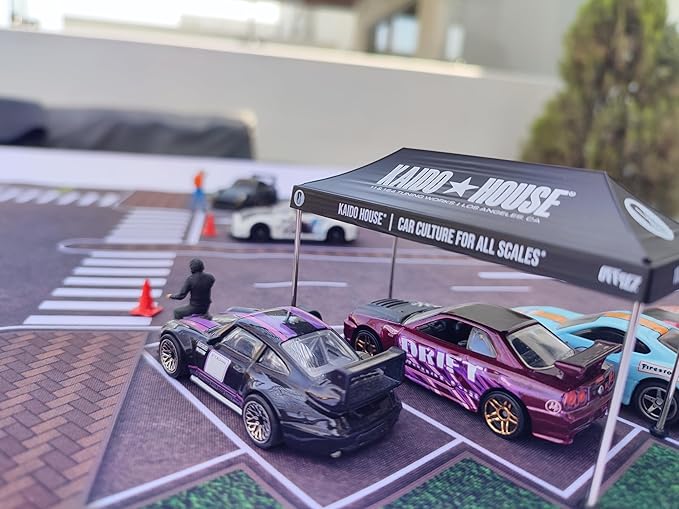 XXL 1/64 Scale Parking Lot Mouse Pad 90x40cm Non-Slip Rollable Desk Mat | Large Diorama Playmat for Hot Wheels, Matchbox, Mini GT, Tarmac, Inno64 and Diecast Car Collectors, Kids and Gamers