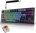 TECWARE Phantom+ Elite 87 Mechanical Gaming Keyboard | RGB LED Backlit | Hot Swappable Wraith Brown Switches | 87 Key TKL Layout | Thocky Sound Profile | Tri-Mode Wireless Bluetooth/2.4GHz | Black