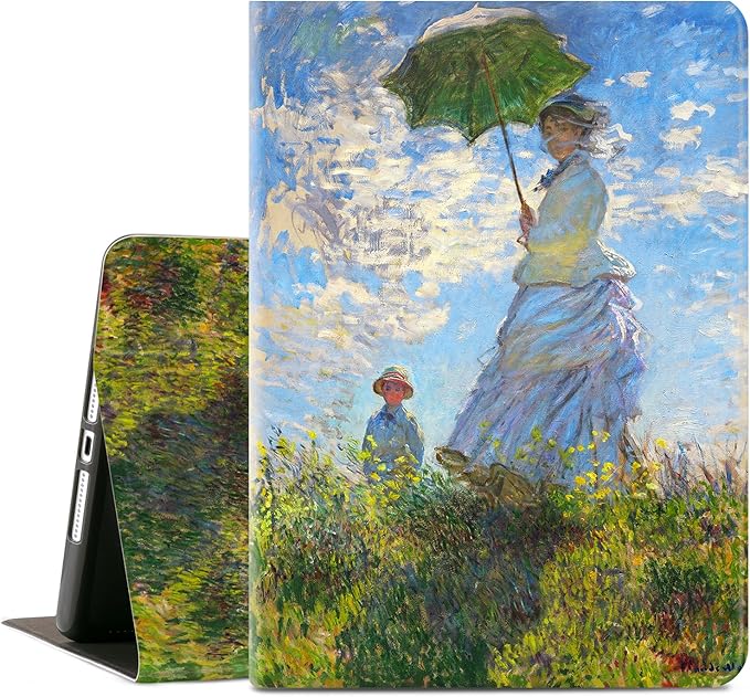 Case for iPad 9th Generation, Case for iPad 8th Generation, case for ipad 7th Generation, for iPad case 9th Generation 10.2 Inch Multi-Angle View Adjustable Stand Auto Wake/Sleep Women with A Parasol