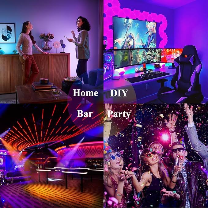 hyrion 100ft LED Strip Lights, Ultra Long SMD 2835 Led Lights Strip with 44 Key Remote,24 Volt Dimmable RGB Color Changing Tape Lighting for Bedroom,Living Room,Home Decor(44 Key Remote+50ft*2)