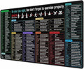 JIALONG Excel Shortcuts Large Gaming Mouse Pad Extra XXL 35.4x15.75 inches Thick Extended Excel Formulas Cheat Sheet Desk Pad Computer Keyboard Mat for MacBook, PC, Laptop, Office Home