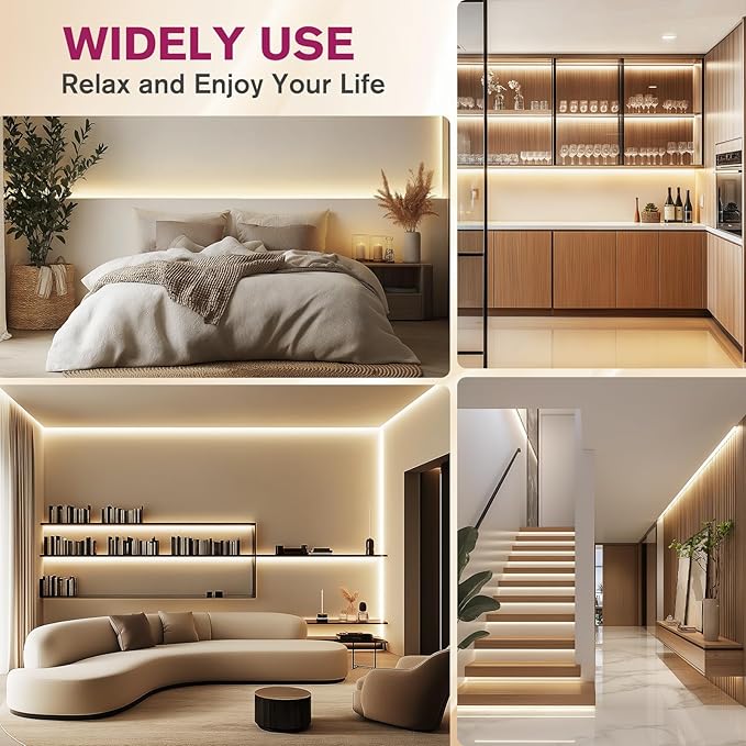 EMITEVER COB LED Strip Lights Neutral White, 4000K Tape Light Premium High Density, DC 24V, 360+Lumens/ft, 5120LEDs/Spool,Ra 90+,32.8ft/10m,UL Listed 5 Year After-Service(Power Supply Sold Separately)