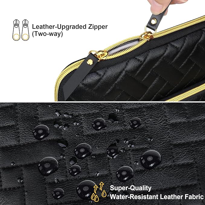 Lacdo Laptop Sleeve Case for 14 inch New MacBook Pro M5 Pro/Max A3426 A3427 (2026), M5/M4/M3/M2/M1 A3434 A3112 A3401 A3185 A2918 A2992 A2779, 13.8 inch Surface Laptop 7th Computer Bag, Elegant Black