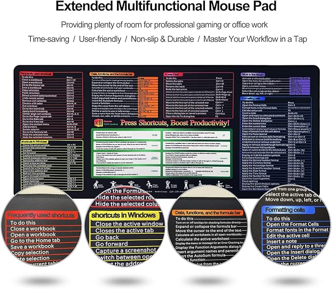 XXL Gaming Mouse Pad 35.4x15.7 Professional Large Mouse Pad & Computer Game Mouse Mat-90x40 Excelnew