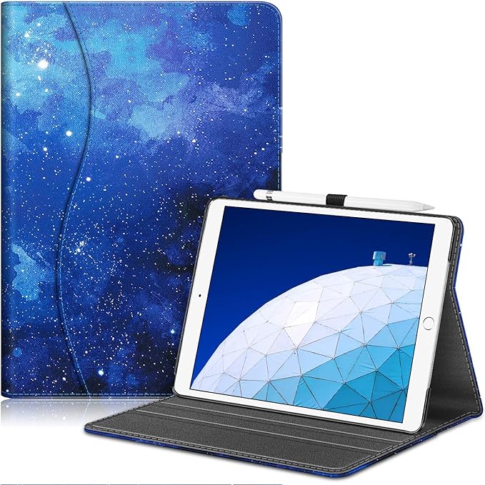 Fintie Case for iPad Air (3rd Gen) 10.5" 2019 / iPad Pro 10.5" 2017- [Sleek Shield] Premium PU Leather Slim Fit Multi Angle Stand Cover with Pocket, Pencil Holder, Auto Wake/Sleep, Starry Sky