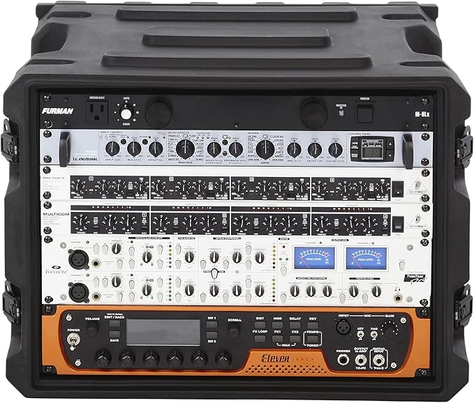 Gator Cases Pro Series 8U Rack Case with Standard 19" Depth, Roto Molded Made in USA (G-PRO-8U-19)