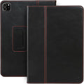 Casemade Real Leather Case Compatible with iPad Pro 11” M5 (2025)/M4 (2024) - Full-Grain Leather Cover, Auto Sleep/Wake, Dual Stand Position (Black)