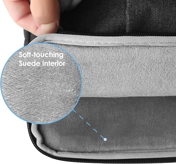 ProElife 12-Inch Laptop Tablet Sleeve Case for 2024-2014 Surface Pro 4/5/6/7/7+/8/9/10|Surface Laptop Go 1/2/3 12.4"|iPad Pro 12.9'' M2|Galaxy Tab S8+/S7+ Bag Water-Resistant Cover (Black)