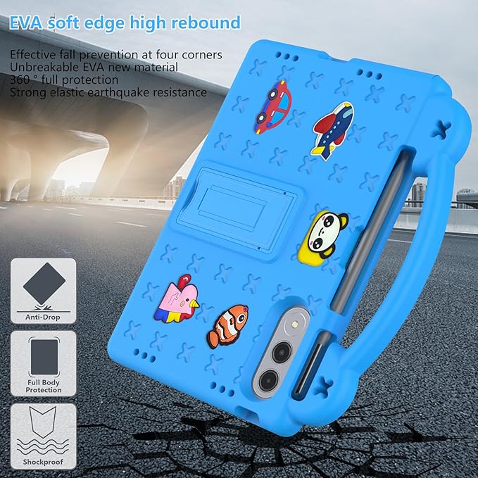 AKABEILA Compatible with Lenovo xiaoxin pad pro GT 11.1 inch TB-710FU (2025) Tablet Case, Lightweight Shockproof Protective Case with Shoulder Strap & Stand Handle for Girl Kid Gift Sky Blue