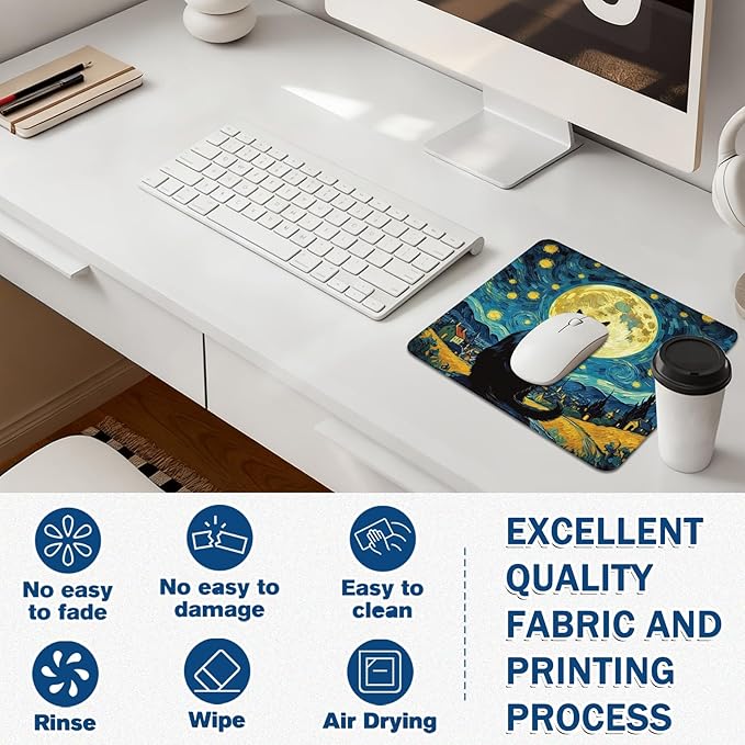 Mouse Pad for Gaming & Office - (11.8"×9.8") Small Desk Mat with Smooth Surface and Stylish Design for PC, Home Office Decor and Work