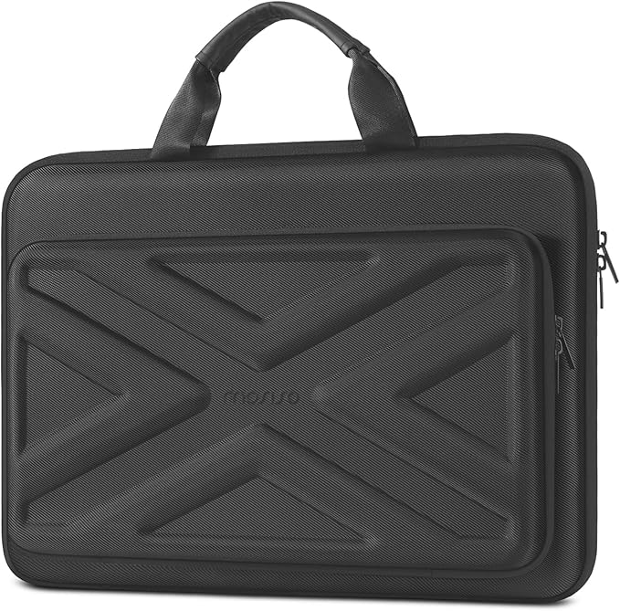 MOSISO 15.6-16 inch Laptop Hard Case, 15 inch Shockproof Waterproof Laptop Case Hard Shell Compatible with MacBook HP Dell, Carrying Sleeve Computer Bag with Sturdy Handle&Front Pocket&Belt,Slate Gray