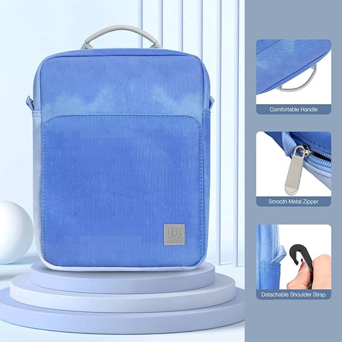 Dadanism 9-11 Inch Tablet Sleeve Bag Carrying Case with Shoulder Strap for iPad (A16) 11", iPad 10th Gen 10.9", iPad Air M4/Pro M5 11", iPad 9/8/7th 10.2", Galaxy Tab A11+ Plus 11", Blue Mist