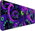 Octopus Monster Gaming Desk Mat, Computer Keyboard Large Extended Cool Neon Animal Mouse Pad for Office and Home, 31.5×11.8 Inches, XL