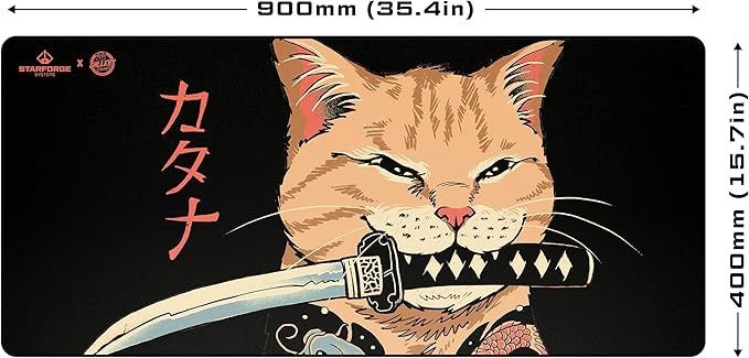 Starforge - Cat Ana Gaming Desk Mat – Large Extended Mouse & Keyboard Pad