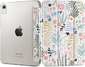 DONGKE for iPad mini 7 (A17 Pro) 2024 & iPad mini 6 2021 8.3 Inch, Slim Foldable Stand Hard PC Translucent Back Shell Smart Cover for iPad mini 7th/6th Generation [Auto Wake/Sleep] - Creative Floral