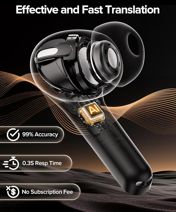 TAGRY Bluetooth Headphones True Wireless Earbuds 60H Playback LED Power Display Earphones with Wireless Charging Case IPX5 Waterproof in-Ear Ear buds with Mic for TV Smart Phone Laptop Computer Sports