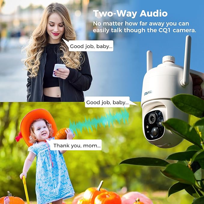 Vicohome 4CQ1 AI 2K Solar Security Camera Wireless Outdoor, Battery Powered,Two Way Audio,Motion Detection, 360° View,Easy to Setup,Color Night Vision,Audible Flashlight Siren,180 Days Care Plan