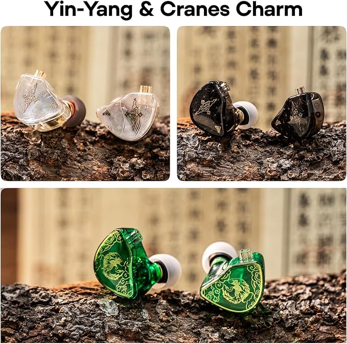 Linsoul TANGZU Wan’er S.G HiFi 10mm Dynamic Driver PET Diaphragm in-Ear Earphone with Ergonomic Shape, Detachable Recessed 2Pin OFC Braided Cable for Audiophile Musician DJ Stage(Black, with Mic)
