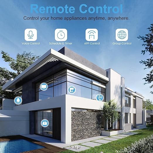 EIGHTREE Matter Smart Plug, Homekit Supported, Hub Required, Smart Plugs That Work with Alexa, Siri & Google Home, WiFi Plug with Remote Control, Timer & Schedule, Matter Smart Home 2.4GHz Wi-Fi Only