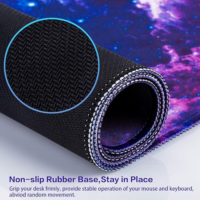 Canjoy Gaming Mouse Pad, 31.5x15.7inch Large Extended Mousepad Big Computer Desk Mat for Keyboard and Mouse Full Desk Mouse Mat with Non-Slip & Rubber Base