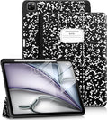 DTTO for iPad Air 13 Inch Case M4/M3/M2 2026/2025/2024, iPad Pro 12.9 Inch Case (6th/5th/4th/3rd Gen), Smart Slim Trifold Stand Soft Cover with Pencil Holder, Book