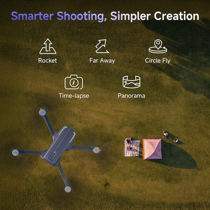 Ameta Drones with Camera for Adults 4k UHD, S20 Pro GPS Drone for Adults Beginners with 50 Mins Long Flight, Brushless Motor, Altitude Hold, Cool Toys Gifts for Men Boys(Under 249G)
