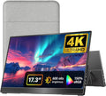 kksmart Portable Monitor for Laptop MacBook Surface PC Xbox PS5, Travel Monitor Second Screen for Laptop, HDMI USB-C VESA Compatible Built-in Speaker, 17.3