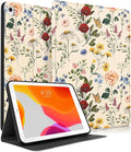 Uppuppy for iPad 5th/6th Generation Case, for Apple iPad Air 1st/2nd Gen, for iPad Pro 9.7 Inch Case Cute Women Girls Girly Vintage Folio Flowers Floral Design Cover for iPad 5/6, Air 1/2, Pro 9.7