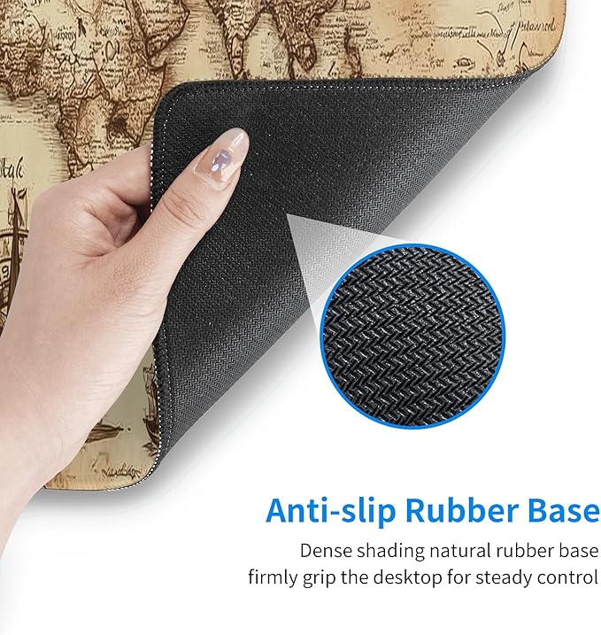 Nautical Compass Mouse Pad Extended Large Gaming Mouse Pad XL Stitched Edges for Gamer Home Office 31.5 X 11.8 Inch