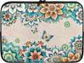 Boho Flower Butterfly Laptop Protective Sleeve for Women Computer Sleeve 15 Inch Laptop Case Bag Portable Computer Carrying Case Suitable GITS for Men Teens