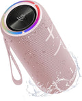 TAZATA Bluetooth Speaker,30W Portable Wireless Speaker with TWS,IPX7 Waterproof, 8H Playtime, LED Lights,for Pool/Beach/Shower, Birthday Gift, Valentines Day Gifts