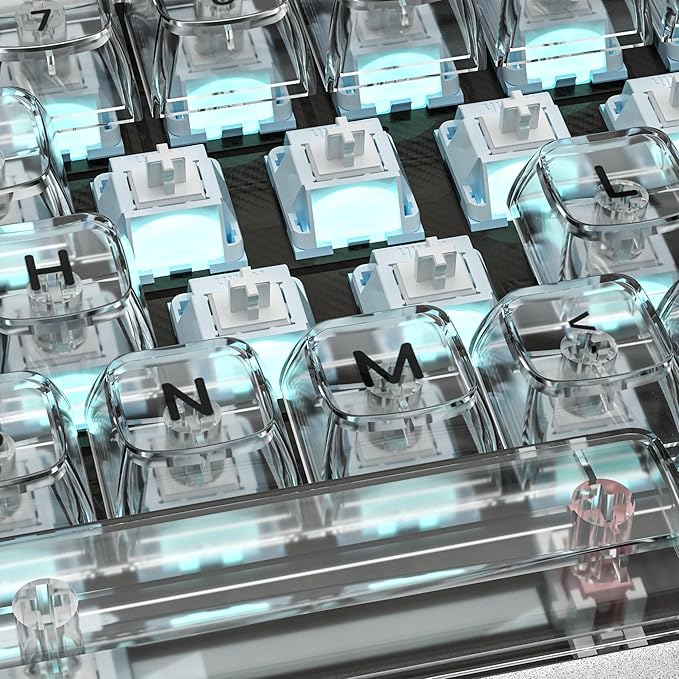 DRAOZA Kailh Butterfly Blue Keyboard Switches,Pre-lubed Linear RGB LED 5 Pin Switches for MX Mechanical Keyboard(108PCS)